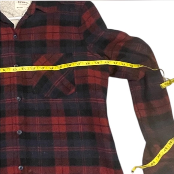 Ci Sono Sherpa-Lined Plaid Jacket (Tagged XL - Fits More Like M) - Picture 4 of 6